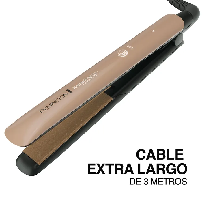 Plancha Alisadora Remington Keratina y Aceite de Argán S8599 Plancha de cabello Remington cerámica keratina y aceite de argán