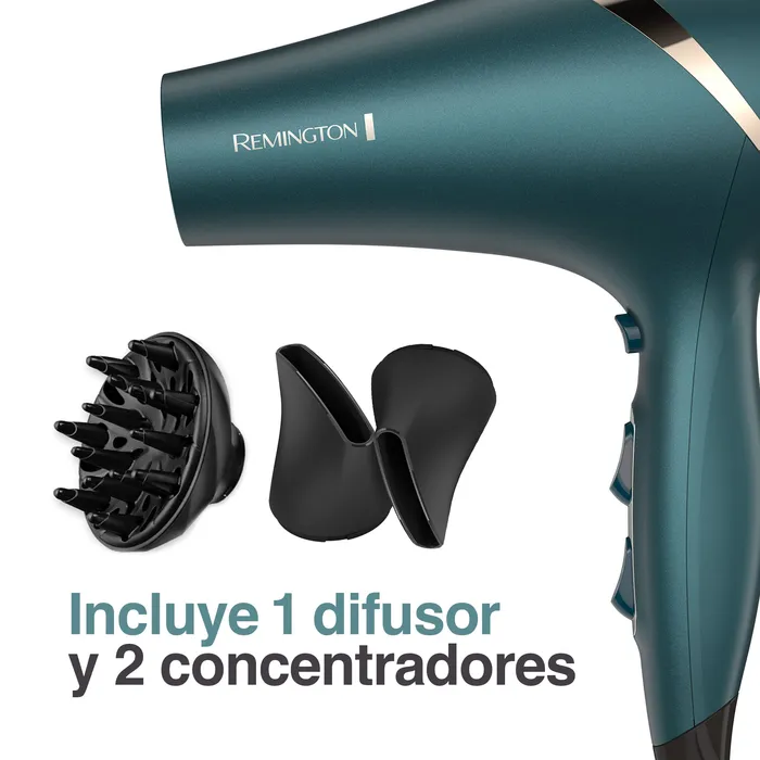 Secador Profesional Remington Aceite Coco y Filtro UV AC8607 Secador de pelo Remington 1900 W cerámica con coco