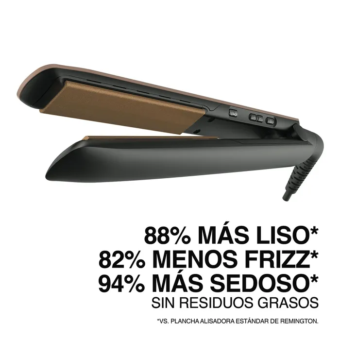 Plancha Alisadora Remington Keratina y Aceite de Argán S8599 Plancha de cabello Remington cerámica keratina y aceite de argán