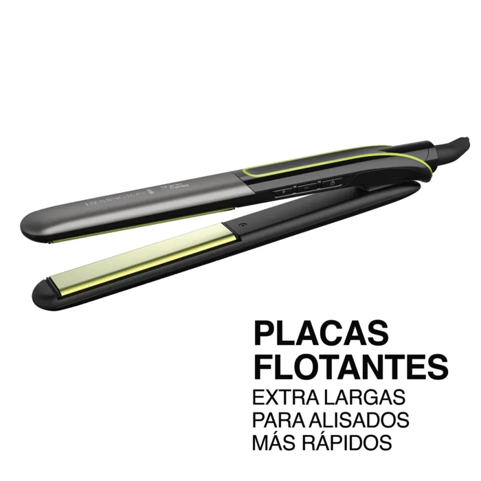 Plancha Alisadora Shine Therapy Aguacate y Macadamia S12A Plancha de cabello Remington cerámica aguacate macadamia negra