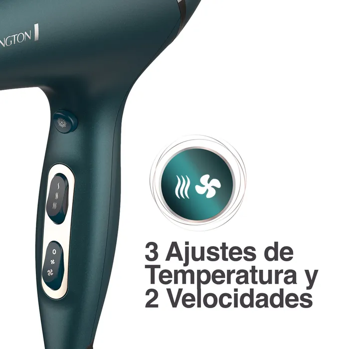 Secador Profesional Remington Aceite Coco y Filtro UV AC8607 Secador de pelo Remington 1900 W cerámica con coco