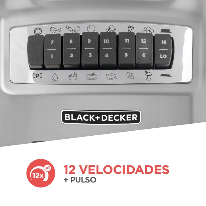 Licuadora Black+Decker Pulverix de 700 Watts 6 Cuchillas BL1140MS Licuadora BLACK+DECKER 700 watts 6 cuchillas poderosas