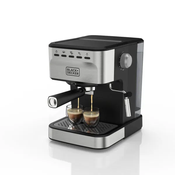 Cafetera espresso semiautomática Black+Decker EM0312-0SDLA