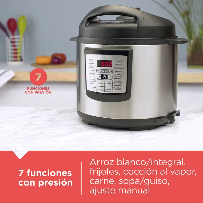 Olla Eléctrica Black+Decker Digital de 6 Litros PR100SD