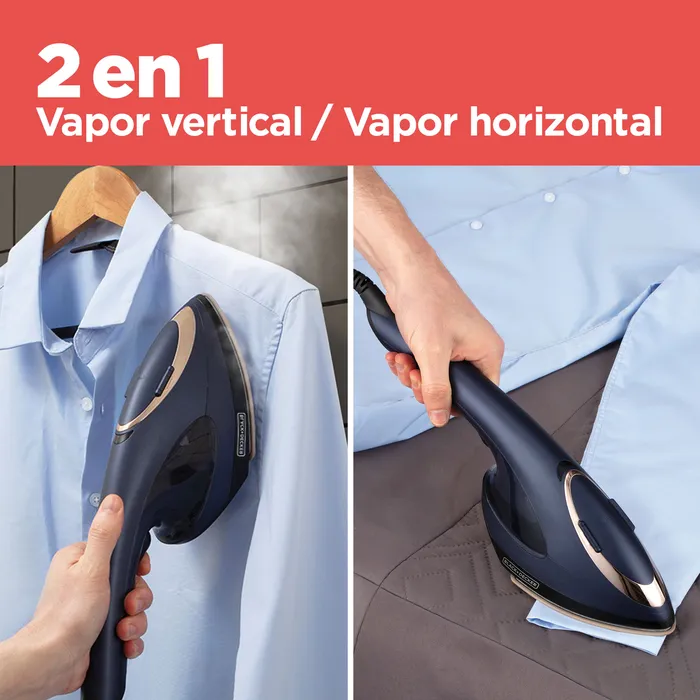 Plancha de Vapor Black+Decker 2en1 Vaporizadora vertical HGS500-LA Plancha de Vapor Black+Decker 2en1 Vaporizadora vertical