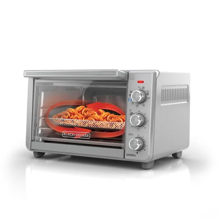 Horno freidor de aire Black+Decker 2 en 1 Hornea y fríe con aire TO3217SS-LA Horno freidor de aire BLACK+DECKER 2 en 1 Hornea y fríe con aire