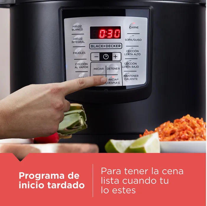 Olla multifunción Black+Decker 12 funciones de 5.7 L PR100B