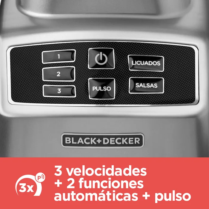 Licuadora Black+Decker 700 watts Digital 6 cuchillas poderosas BL1840MS Licuadora BLACK+DECKER 700 watts Digital 6 cuchillas poderosas