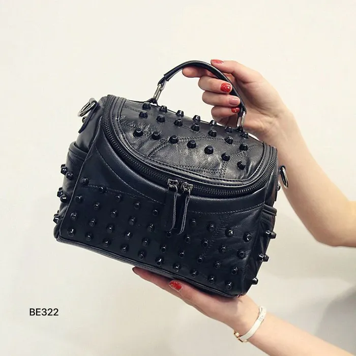 Bolso Incanta shoes Bolso Negro Apliques Be322 BE322