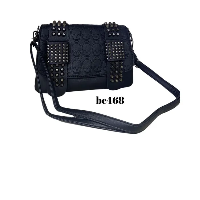 Bolso negro calavera BE468