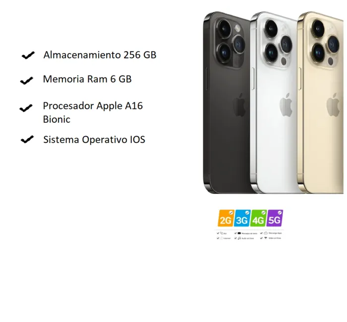 Celular Iphone 14 Pro 256GB oro