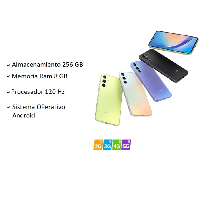 Celular Samsung A34 5G 256GB 8 RAM verde