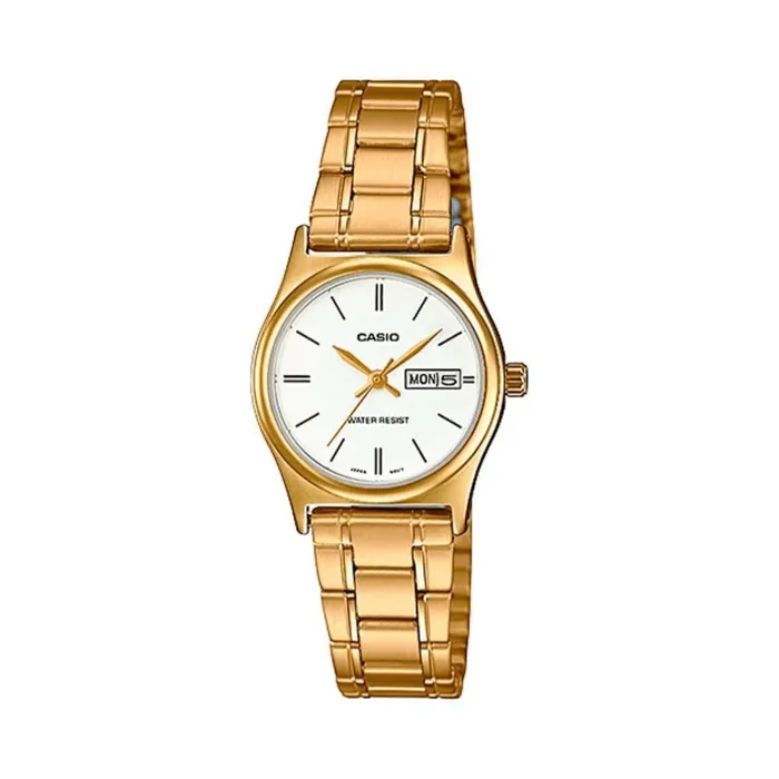 Reloj Casio Para Mujer Acero Dorado Original Ltp-v006g-7budf