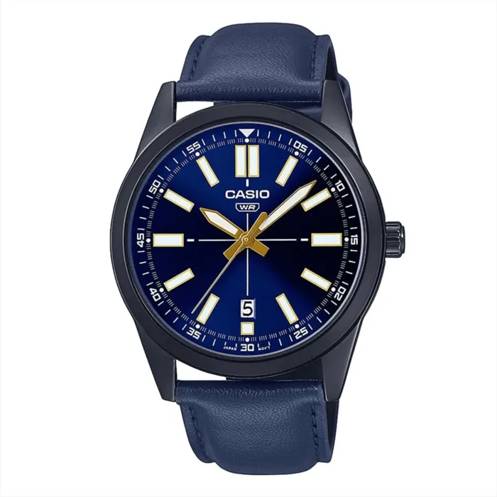 Reloj Casio Para Hombre Cuero Original Mtp-vd02bl-2eudf Reloj Casio Para Hombre Cuero Original  Mtp-vd02bl-2eudf