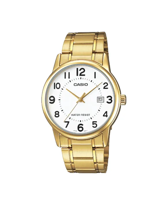 Reloj Casio Para Hombre Acero Dorado Original Mtp-v002g-7b2udf