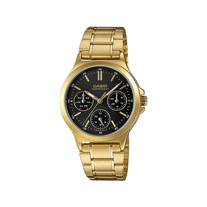 Reloj Casio Para Mujer Acero Dorado Original Ltp-v300g-1audf