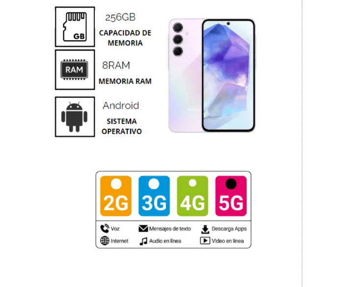 Celular Samsung Galaxy A55 5G 256 Gb 8 Ram Purpura