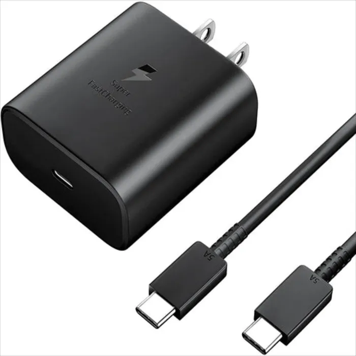 Cargador +  Cable  Samsung Super Carga Rapida 45W USB Tipo-C a Tipo-C