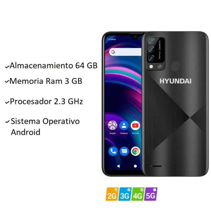 Celular Hyundai L651 64 GB 3 RAM 4G LTE LECTOR HUELLA