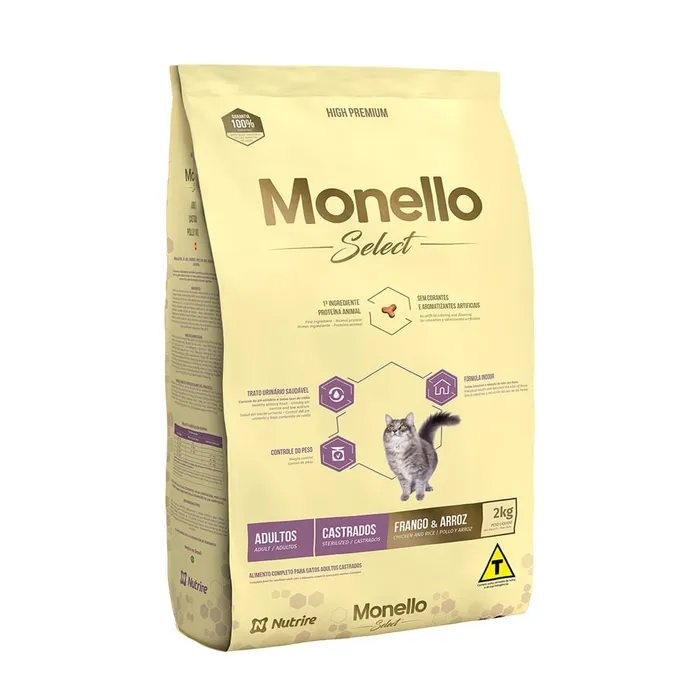 Comida para Gato Monello Select Cat Castrados 2 kg