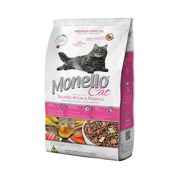 Comida Para Gato Monello Cat Salmon Atun  y Pollo 15 Kg