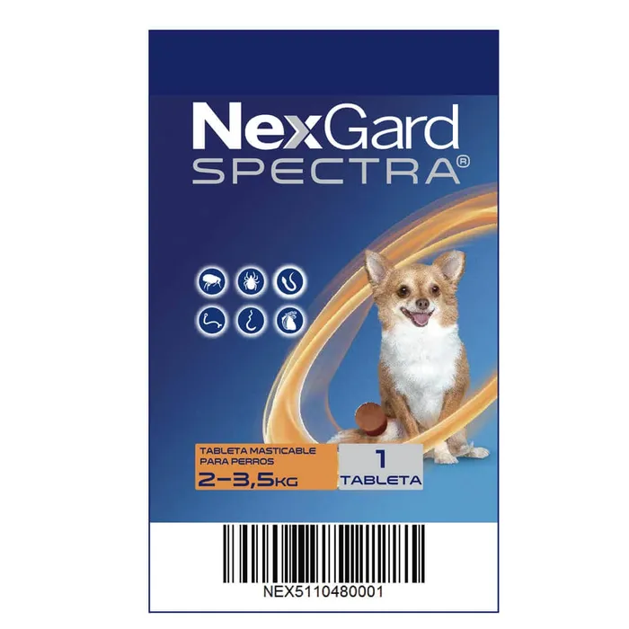 Antipulgas Para Perros Nexgard Spectra De 2 A 3.5 Kg