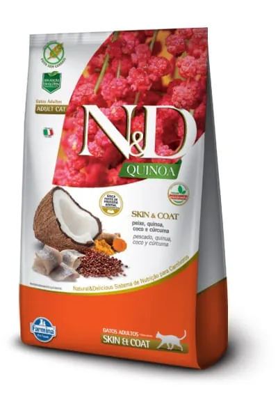 Comida Para Gato N&D Quinoa Adult Skin Peixe 400 Gr