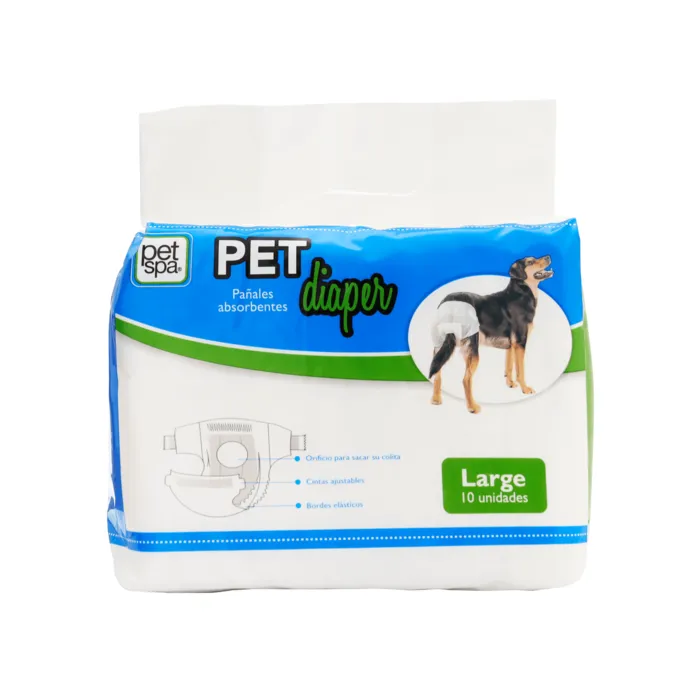 Pañal Perro Pet Diaper Talla L X 10 Unidades