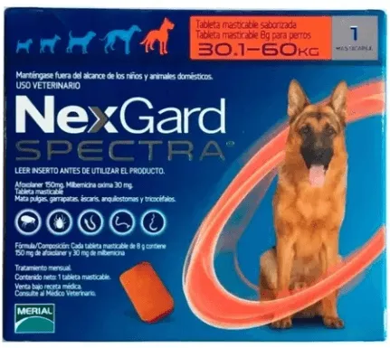 Antipulgas Para Perros Nexgard Spectra De 30 A 60 Kg