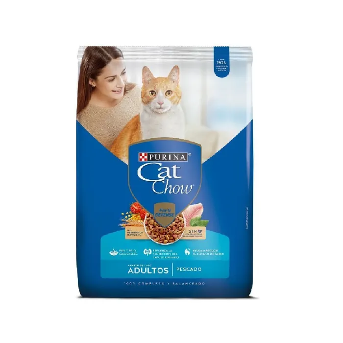 Comida Para Gatos Cat Chow Adultos Pescado Fortidefense 500 Gr