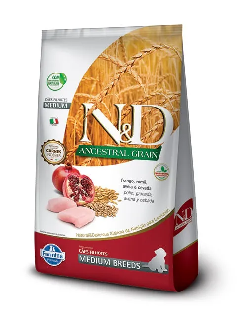 Comida Para Perro N&D Ancestral Frango Puppy Medium 10,1 Kg