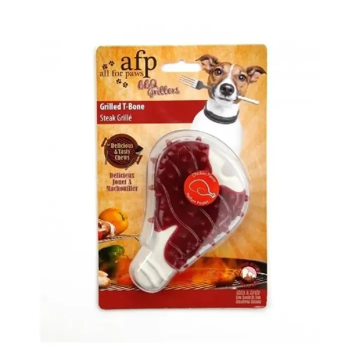 Juguete Plastico Perro T-bone All For Paws Rojo