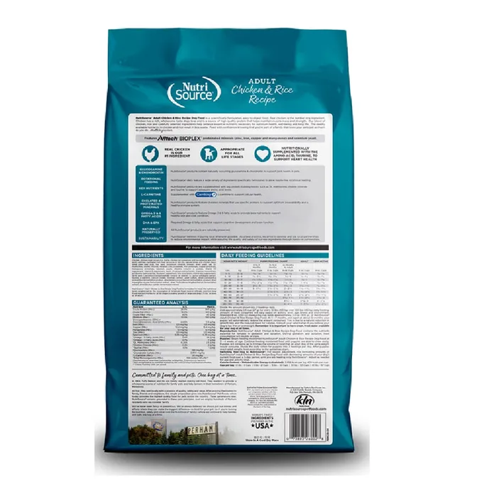 Comida Para Perros Nutrisource Adult Chicken & Rice 11.79 Kg