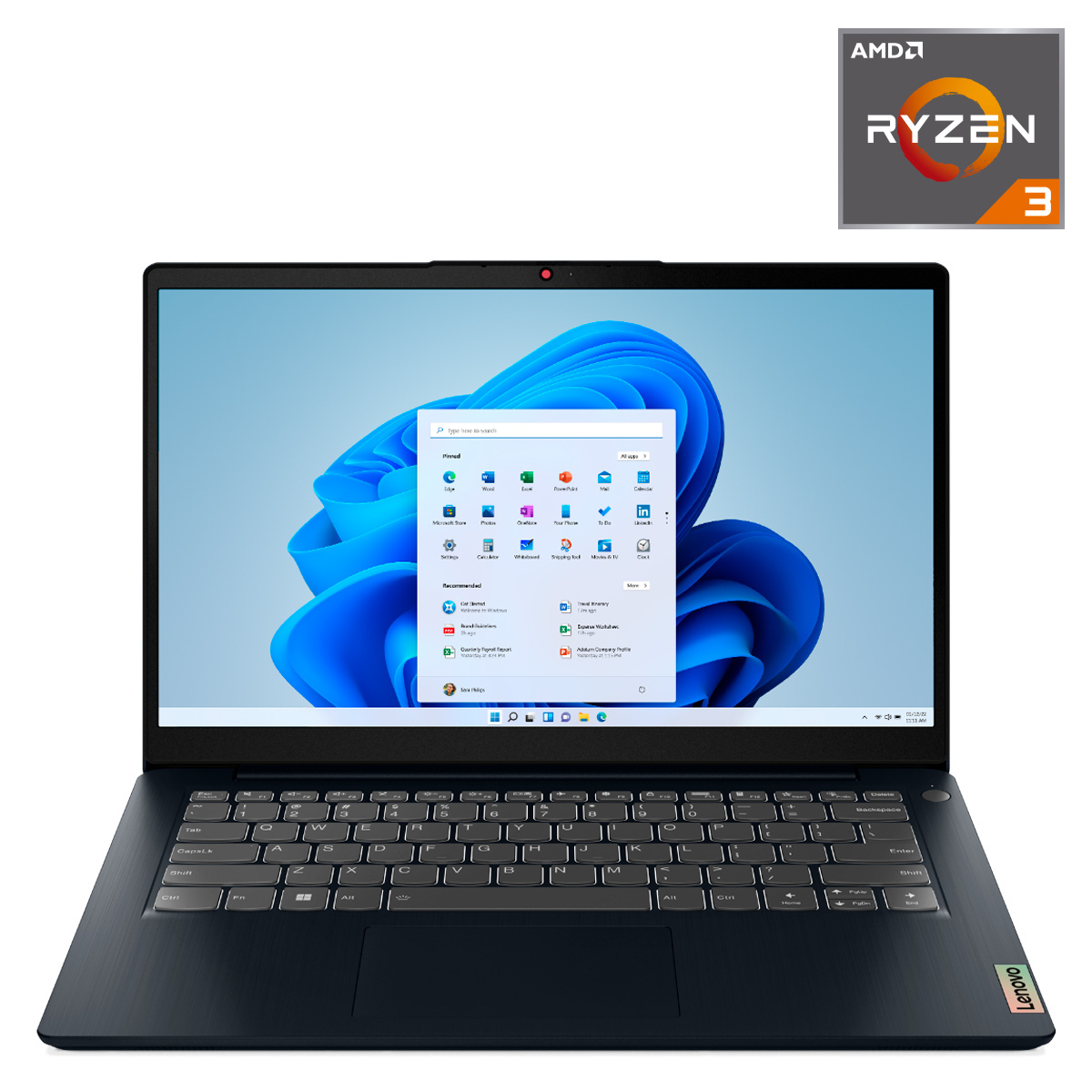 Portatil Laptop Lenovo Ryzen 3, 5300U, 8Gb Ram, 512Gb Ssd, 14", Gris