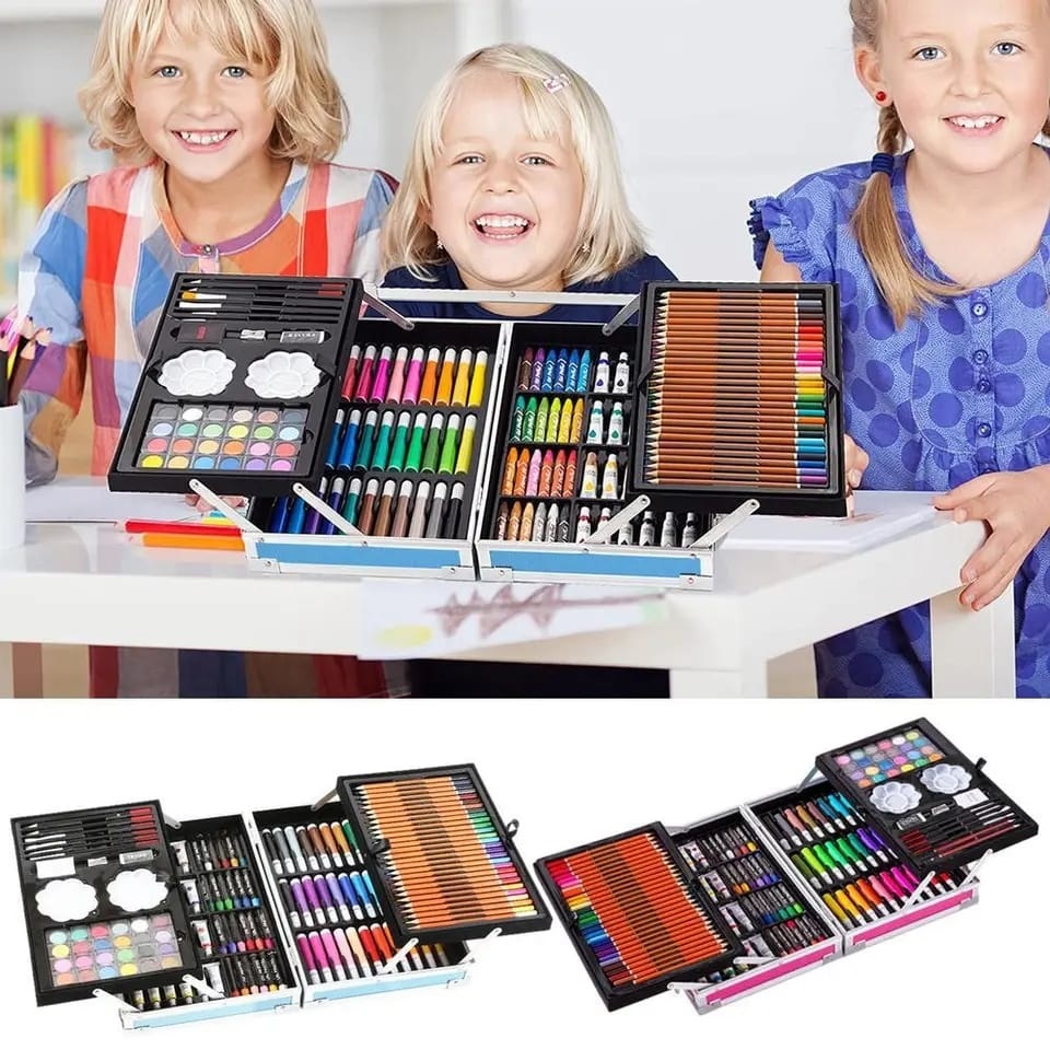 Set Kit De Arte Dibujo Colores Para Niños Maleta X208 Piezas - Luegopago