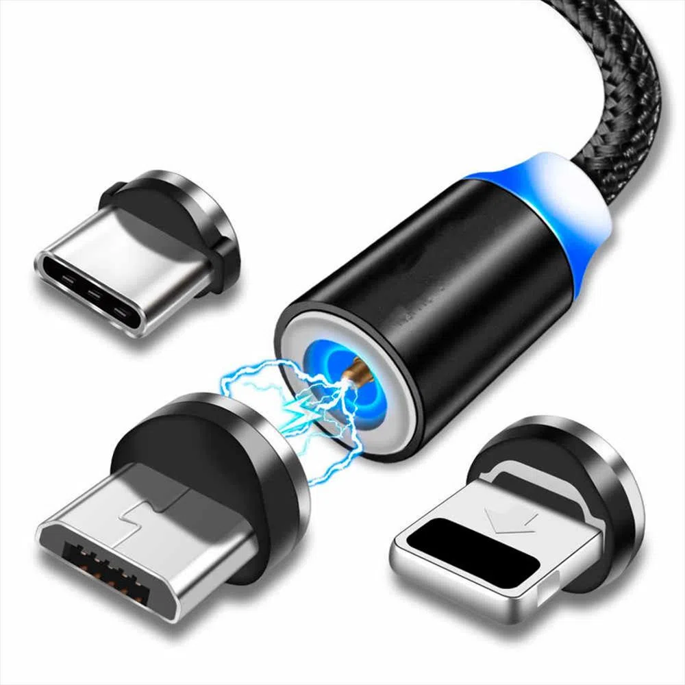 Cable Magnético 3 En 1 USB IP Tipo C 
