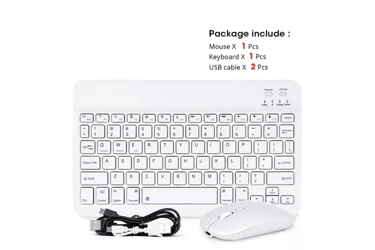 Kit de teclado y mouse compacto inalámbrico - Dorado — Electroventas