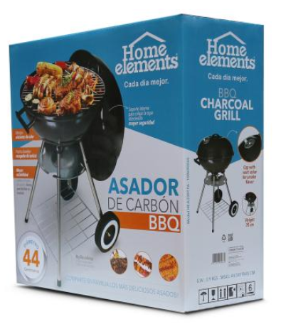 Asador Home Elements De Carbón BBQ – Portable Con Ruedas