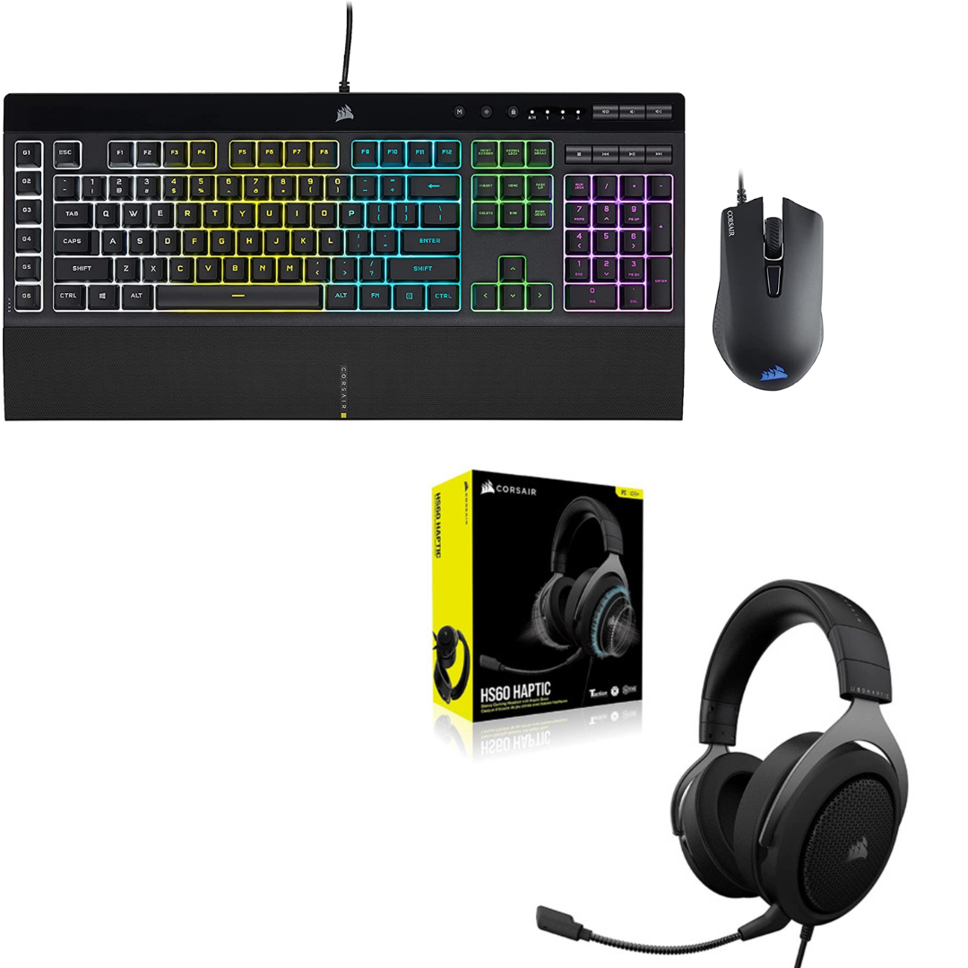 Combo Teclado Y Mouse Gaming Corsair K55 Rgb Pro + Katar Pro Gaming ...