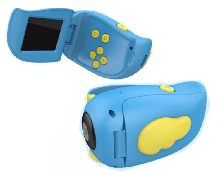 Camara Digital Filmadora Para Niños Con Juegos Recargable Color Azul