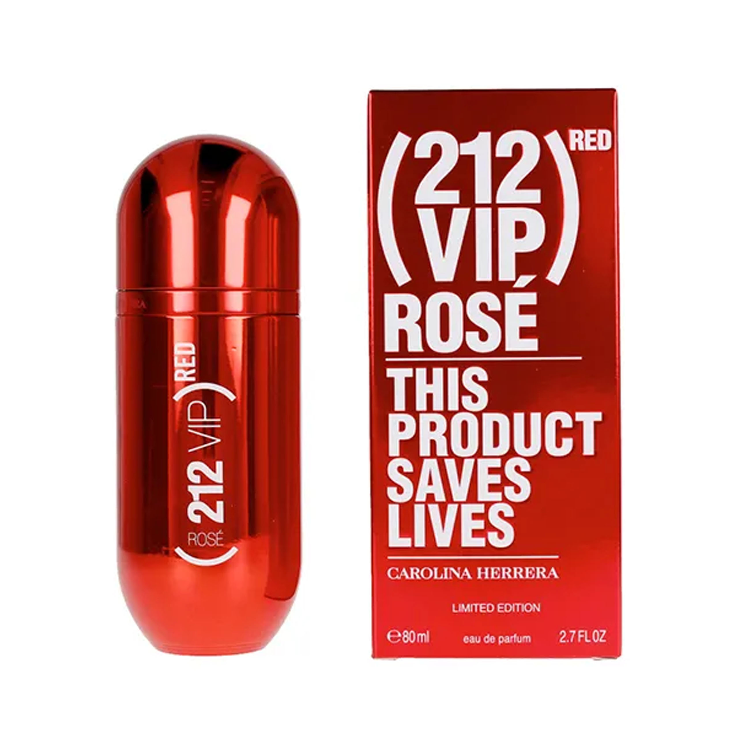 Perfume 212 Vip Rosé Red Carolina Herrera   (Replica Con Fragancia Importada)- Mujer
