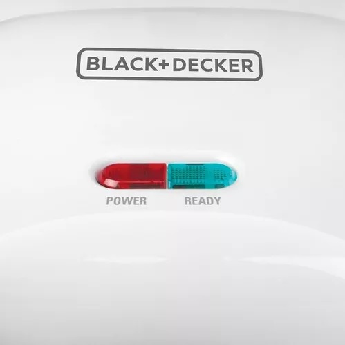 Sanduchera Black & Decker 2 Puestos Antiadherente Sm1000w Color Blanco