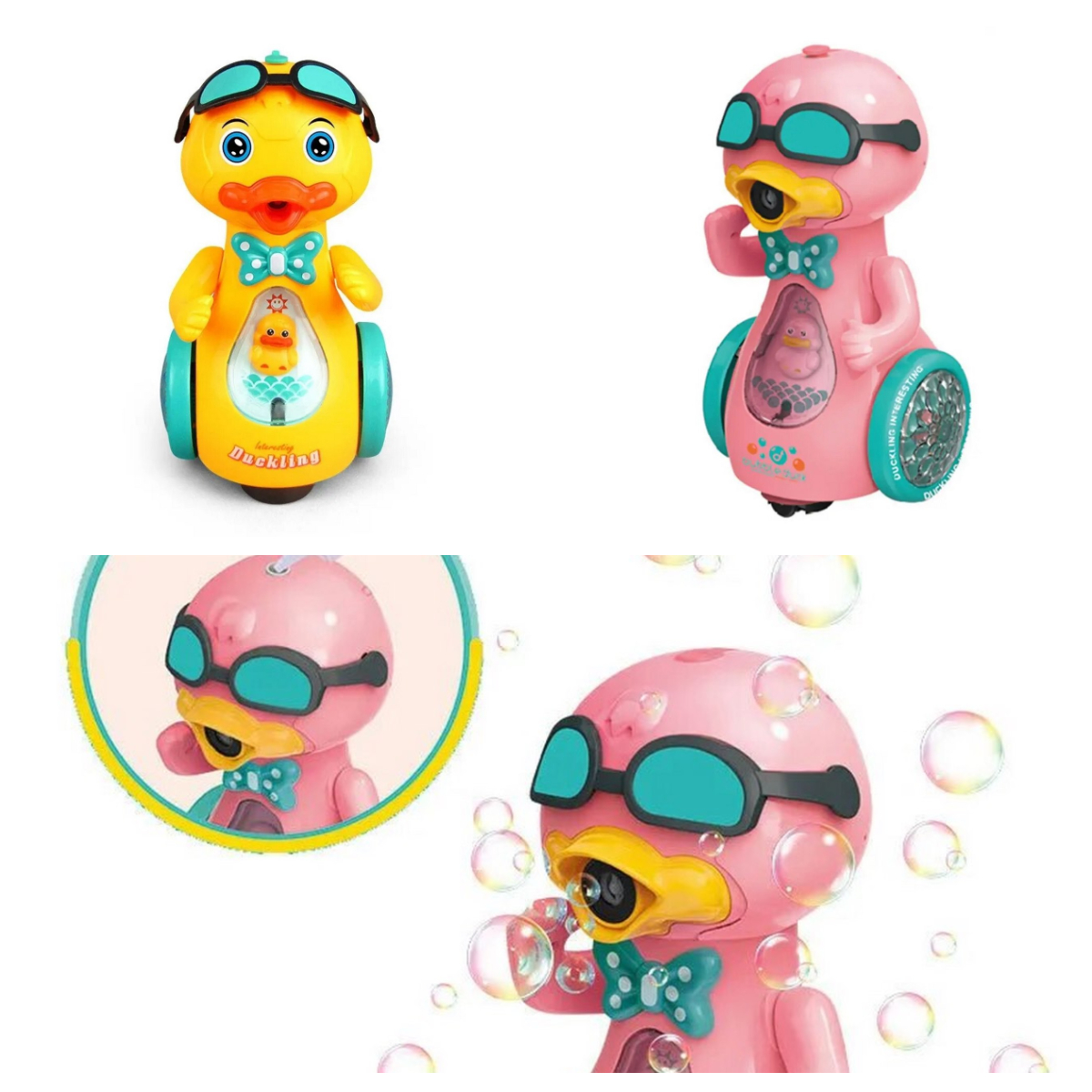 Pato Burbujas Automática Juguete Para Niños + Liquido