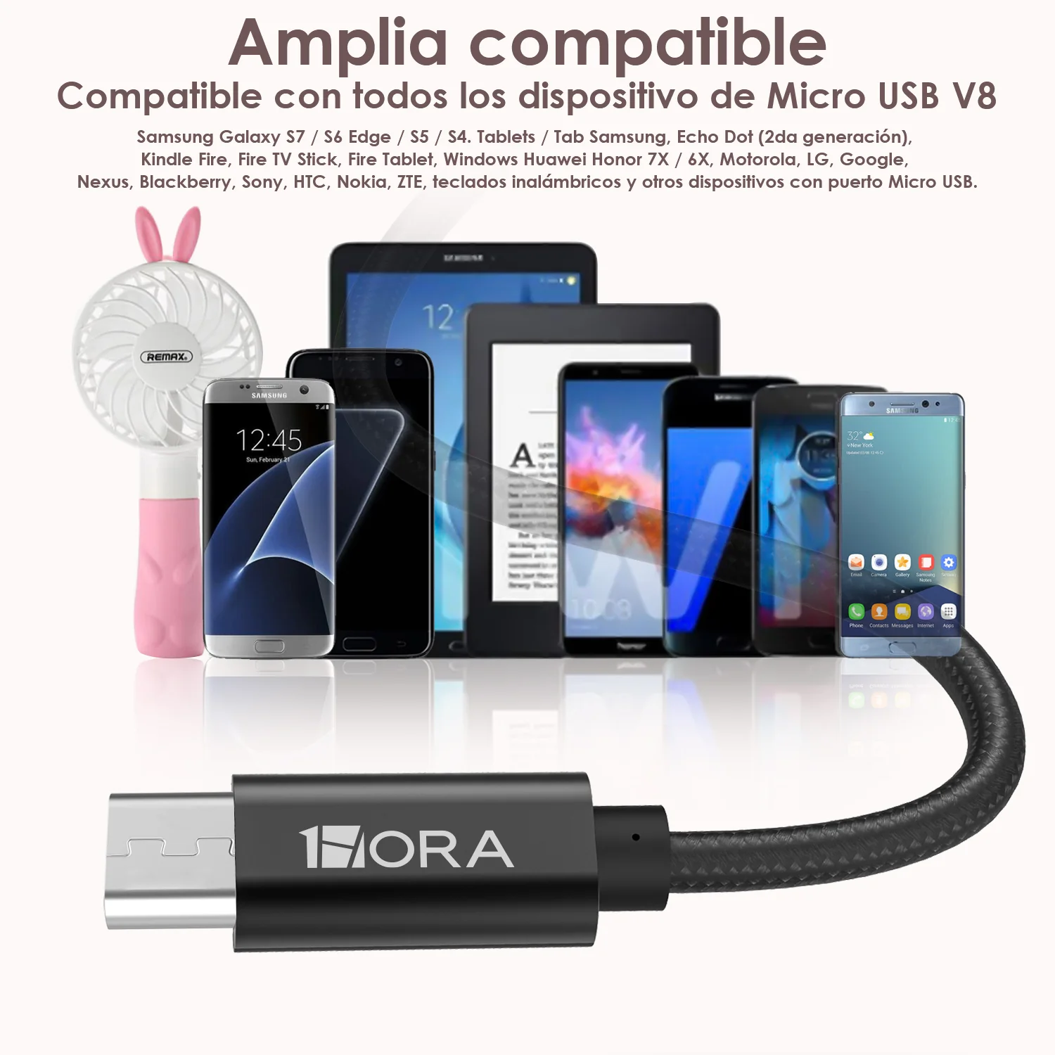  Cable de datos Micro USB Cargador Cable de carga V8 para  Samsung para teléfonos HTC/MOTO/Nokia (2 piezas) : Celulares y Accesorios