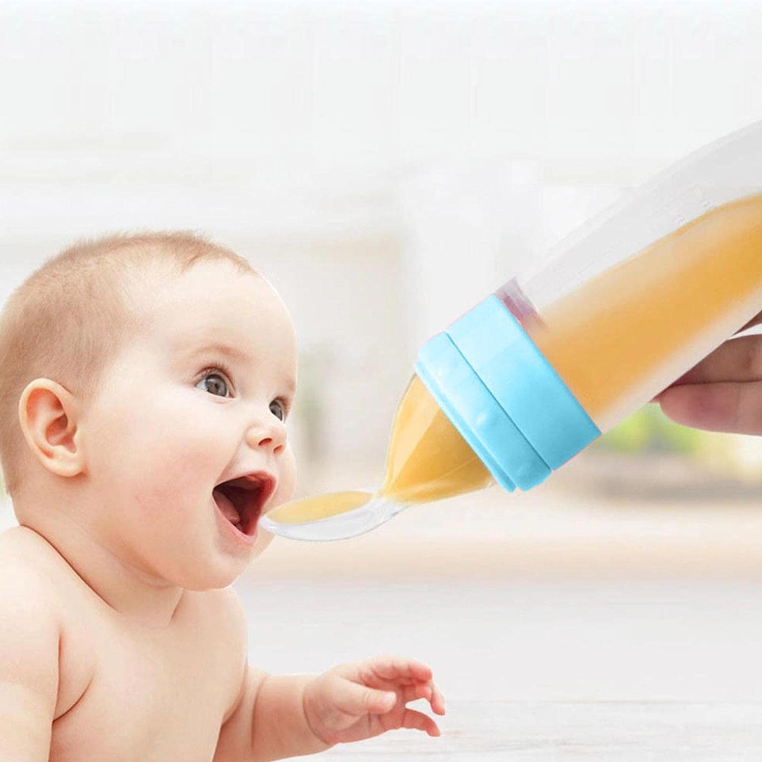 Cuchara De Silicona Para Alimentar Bebe Cuchara Para Exprimir Frutas  Cereales