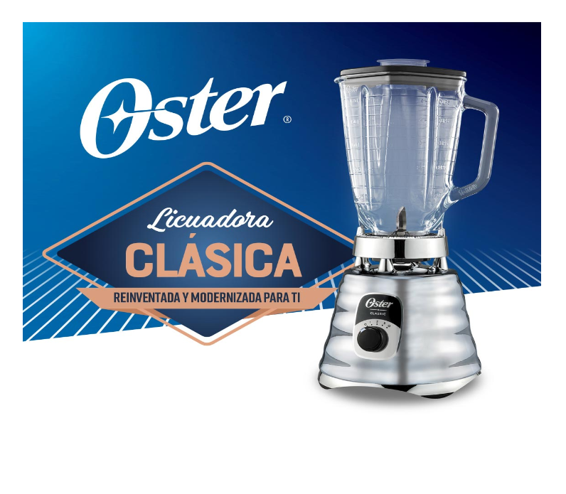 Licuadora Vaso De Vidrio Pica Hielo Clasica Vintage Oster 700 W