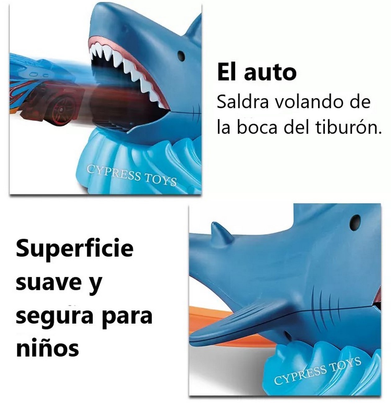 Pista De Carros Tiburon Devorador Juguete Niños + Carro  (6)