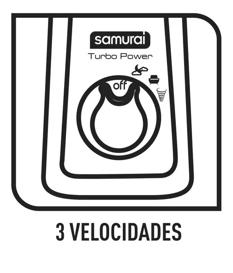 Ventilador de pedestal Samurai Turbo Power 3 velocidades SAMURAI