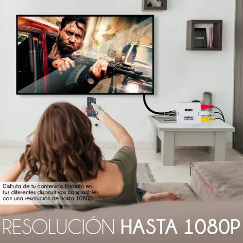 Convertidor Adaptador Hdmi A Rca 1080p Tv Audio Y Video - Luegopago