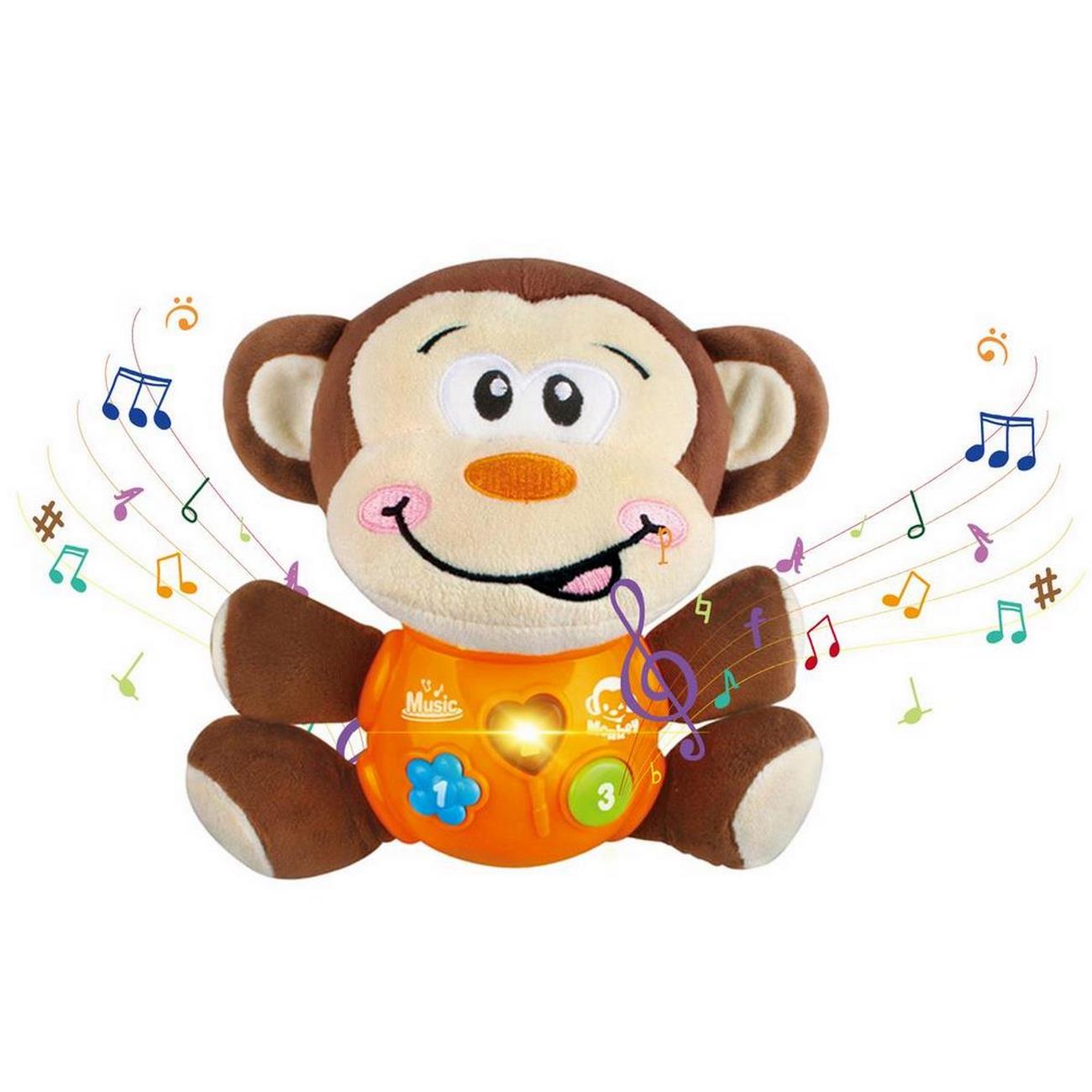 Juguete Mono Didactico Luces Sonido Musical Bebes + Baterias